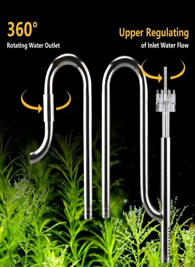 VAYINATO® 16mm Stainless Steel Lily Pipe Set with Surface Skimmer, Inflow and Outflow for Aquarium Canister Filter - Removes Surface Scum Pipe for Planted Tank by Petzlifeworld - Image 4